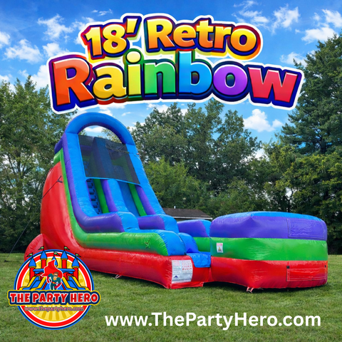 18' Retro Rainbow Wet/Dry Slide 18' Retro Rainbow Wet/Dry Slide